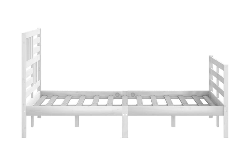 Sängram vit massivt trä furu 120x190 cm - Vit - Möbler - Sovrum - Sängram & sängstomme