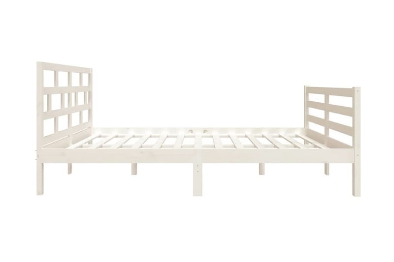 Sängram vit massivt trä furu 120x190 cm - Vit - Möbler - Sovrum - Sängram & sängstomme