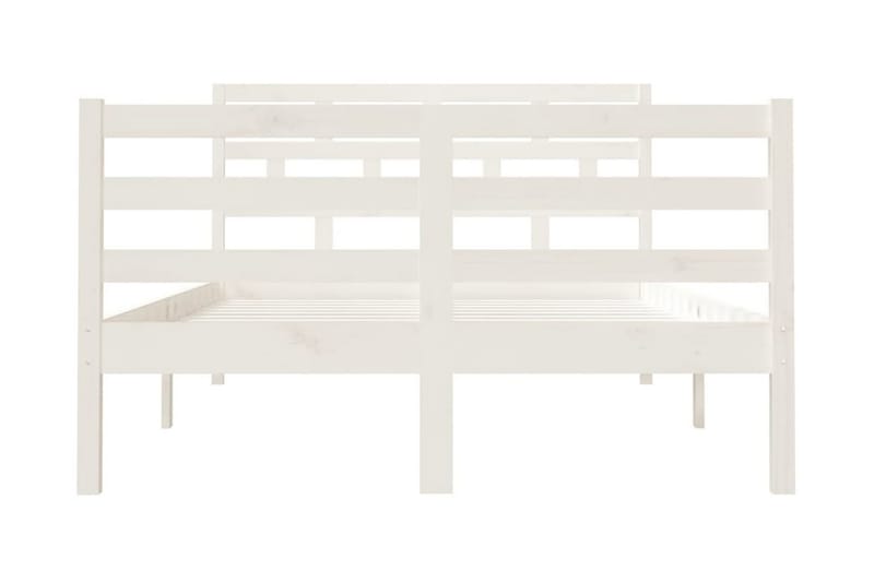 Sängram vit massivt trä furu 120x190 cm - Vit - Möbler - Sovrum - Sängram & sängstomme