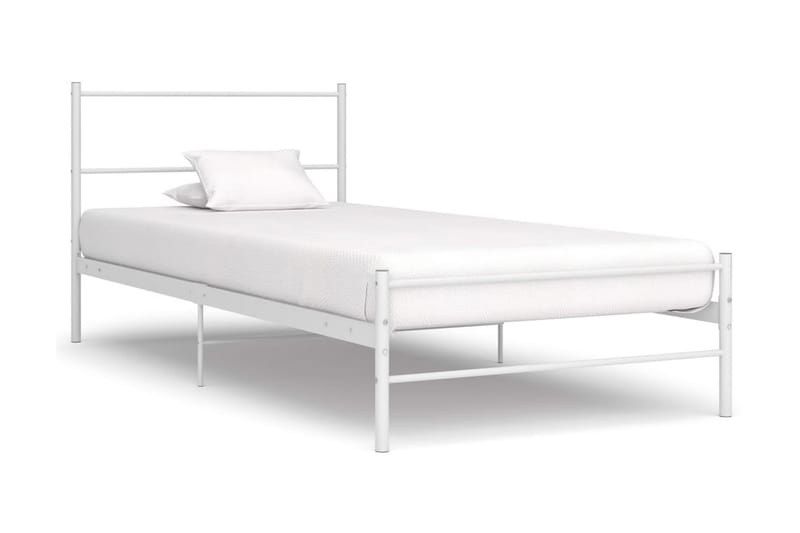 Sängram vit metall 100x200 cm - Vit - Möbler - Sovrum - Sängram & sängstomme