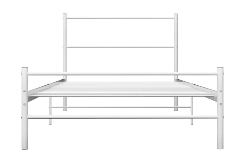 Sängram vit metall 100x200 cm - Vit - Möbler - Sovrum - Sängram & sängstomme