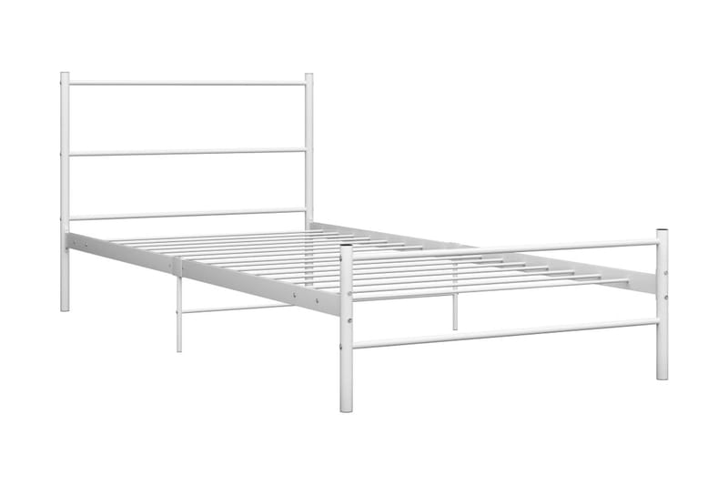 Sängram vit metall 100x200 cm - Vit - Möbler - Sovrum - Sängram & sängstomme