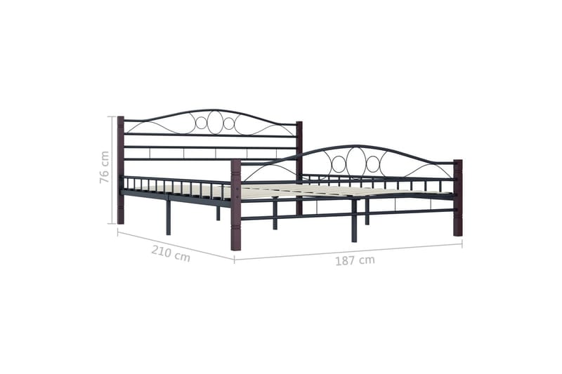 Sängram vit metall 120x200 cm - Vit - Möbler - Sovrum - Sängram & sängstomme