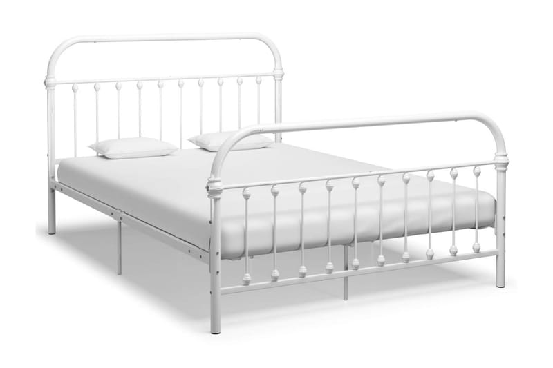 Sängram vit metall 120x200 cm - Vit - Möbler - Sovrum - Sängram & sängstomme