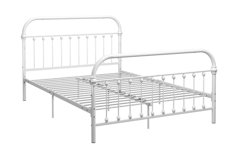 Sängram vit metall 120x200 cm - Vit - Möbler - Sovrum - Sängram & sängstomme