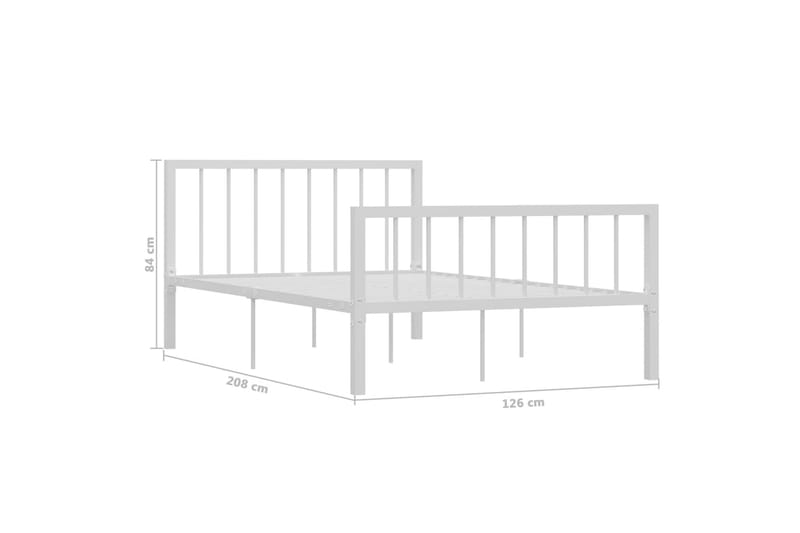 Sängram vit metall 120x200 cm - Vit - Möbler - Sovrum - Sängram & sängstomme