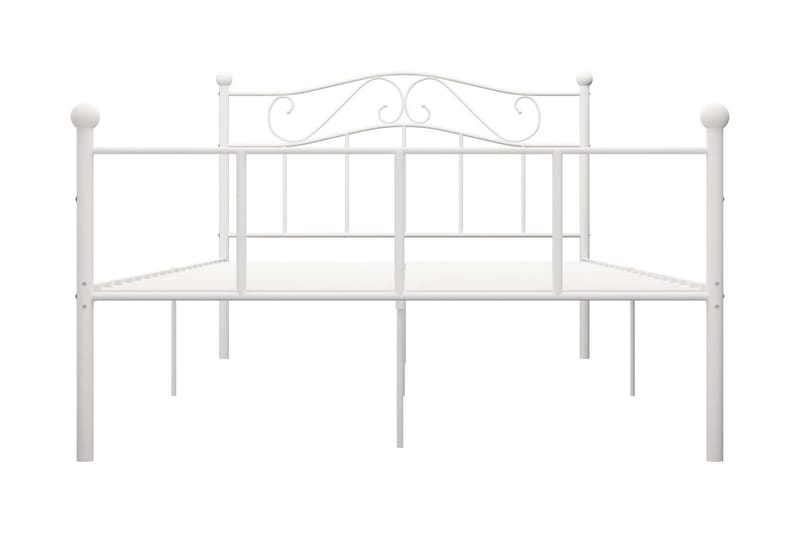 Sängram vit metall 120x200 cm - Vit - Sängram & sängstomme