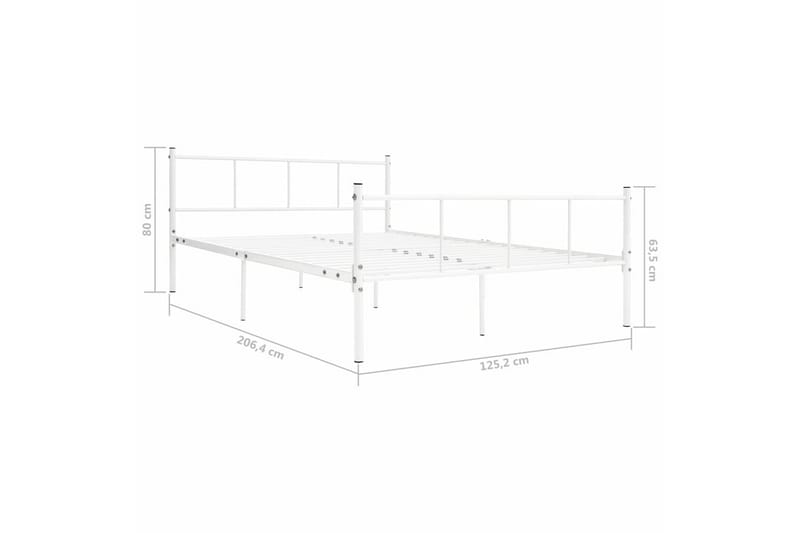 Sängram vit metall 120x200 cm - Vit - Möbler - Sovrum - Sängram & sängstomme