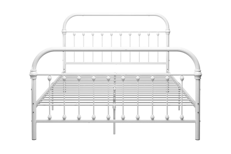 Sängram vit metall 140x200 cm - Vit - Möbler - Sovrum - Sängram & sängstomme