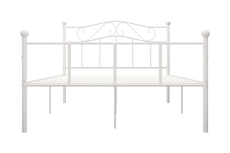 Sängram vit metall 140x200 cm - Vit - Möbler - Sovrum - Sängram & sängstomme