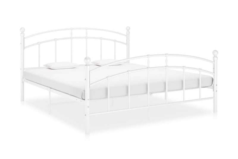 Sängram vit metall 140x200 cm - Vit - Möbler - Sovrum - Sängram & sängstomme