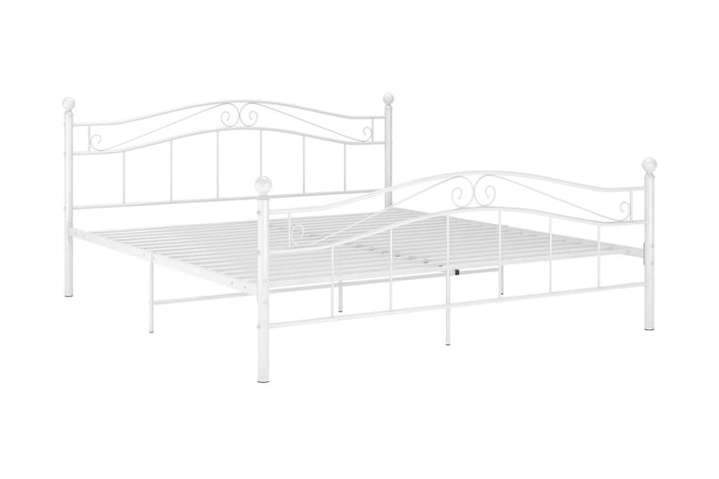 Sängram vit metall 140x200 cm - Vit - Möbler - Sovrum - Sängram & sängstomme
