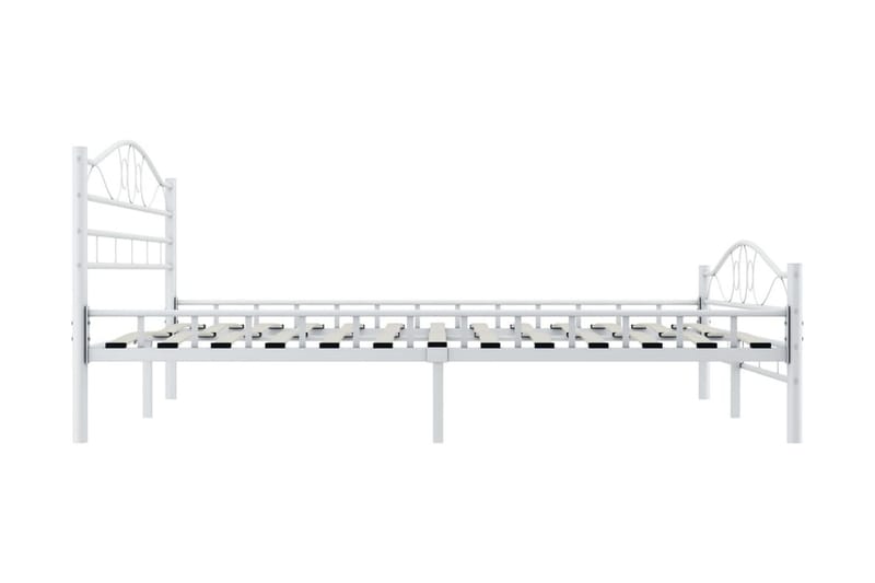 Sängram vit metall 160x200 cm - Vit - Möbler - Sovrum - Sängram & sängstomme