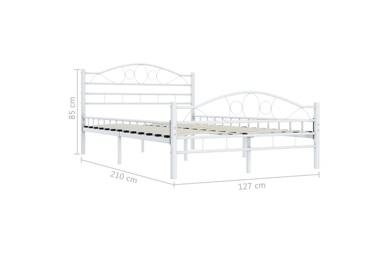 Sängram vit metall 160x200 cm - Vit - Möbler - Sovrum - Sängram & sängstomme