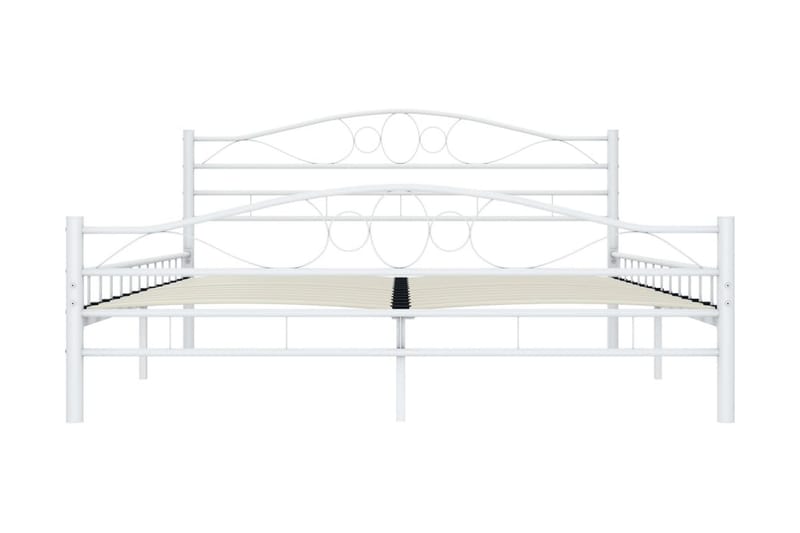 Sängram vit metall 160x200 cm - Vit - Möbler - Sovrum - Sängram & sängstomme