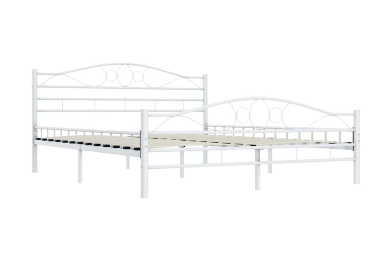 Sängram vit metall 160x200 cm - Vit - Möbler - Sovrum - Sängram & sängstomme