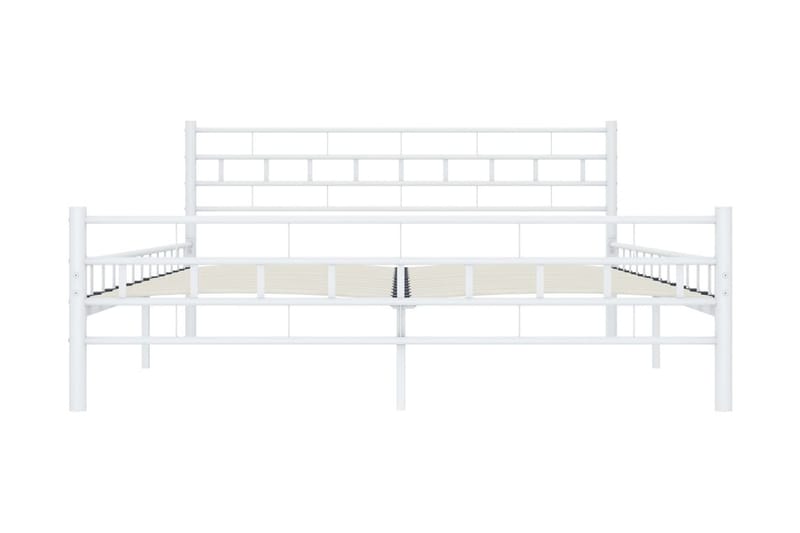 Sängram vit metall 160x200 cm - Vit - Möbler - Sovrum - Sängram & sängstomme