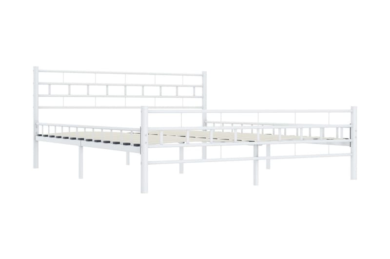 Sängram vit metall 160x200 cm - Vit - Möbler - Sovrum - Sängram & sängstomme