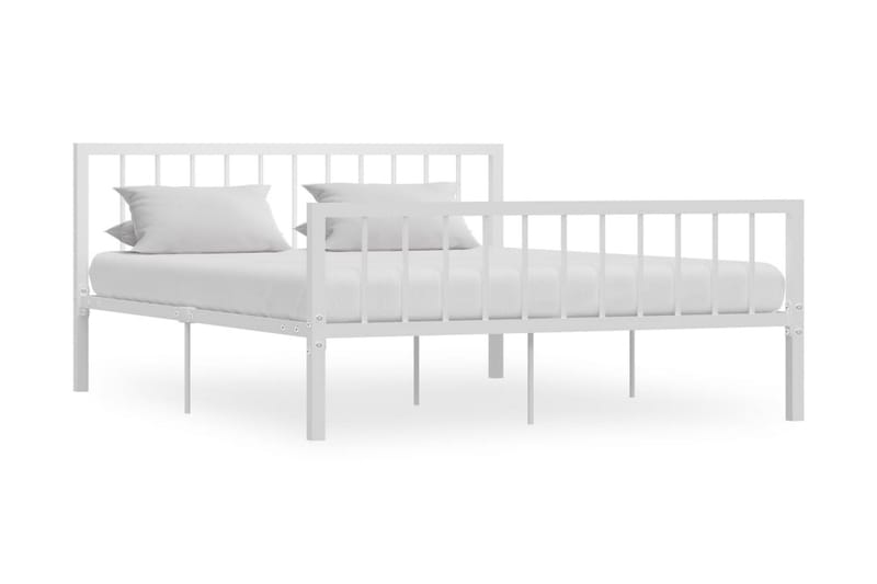 Sängram vit metall 160x200 cm - Vit - Möbler - Sovrum - Sängram & sängstomme
