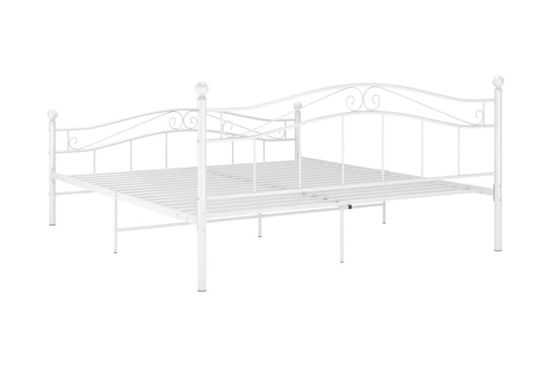 Sängram vit metall 160x200 cm - Vit - Möbler - Sovrum - Sängram & sängstomme