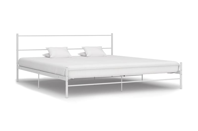 Sängram vit metall 180x200 cm - Vit - Möbler - Sovrum - Sängram & sängstomme