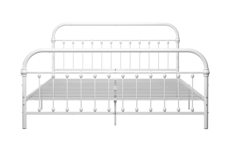 Sängram vit metall 180x200 cm - Vit - Möbler - Sovrum - Sängram & sängstomme