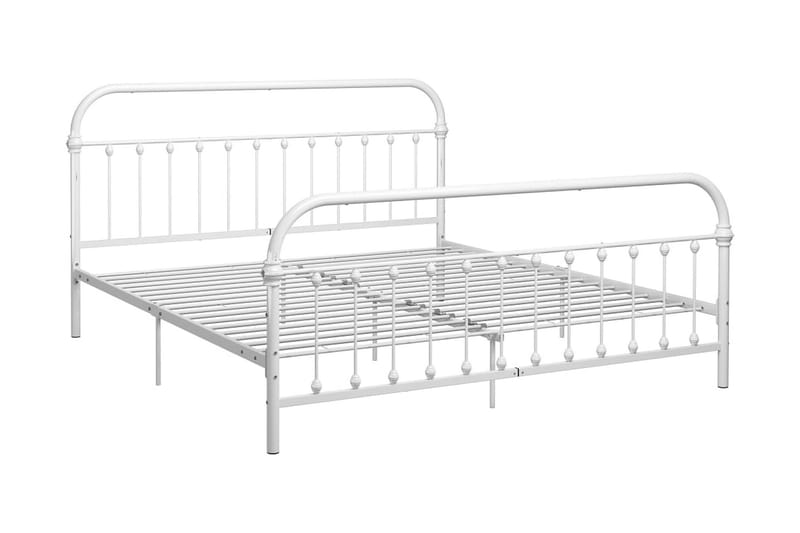 Sängram vit metall 180x200 cm - Vit - Möbler - Sovrum - Sängram & sängstomme