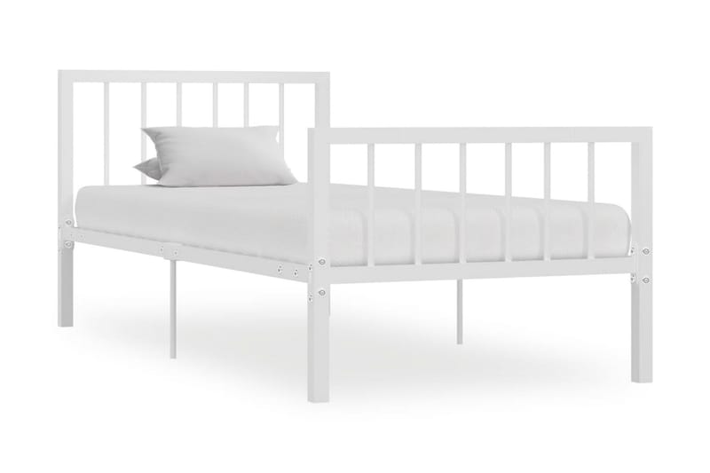 Sängram vit metall 90x200 cm - Vit - Möbler - Sovrum - Sängram & sängstomme