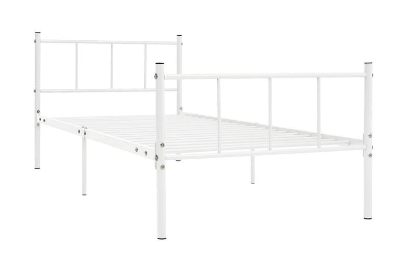 Sängram vit metall 90x200 cm - Vit - Möbler - Sovrum - Sängram & sängstomme