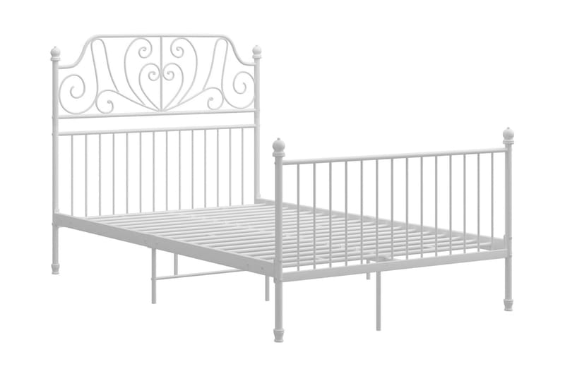 Sängram vit metall och plywood 120x200 cm - Vit - Möbler - Sovrum - Sängram & sängstomme