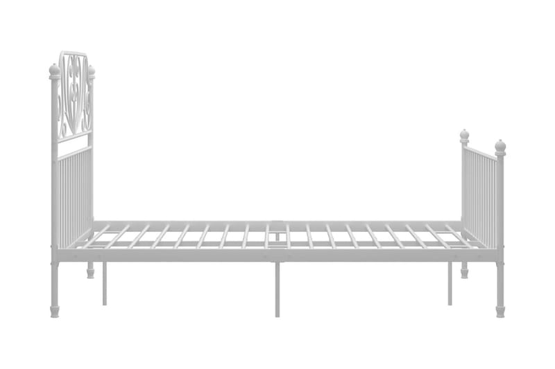 Sängram vit metall och plywood 120x200 cm - Vit - Möbler - Sovrum - Sängram & sängstomme