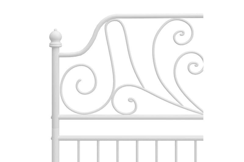 Sängram vit metall och plywood 120x200 cm - Vit - Möbler - Sovrum - Sängram & sängstomme