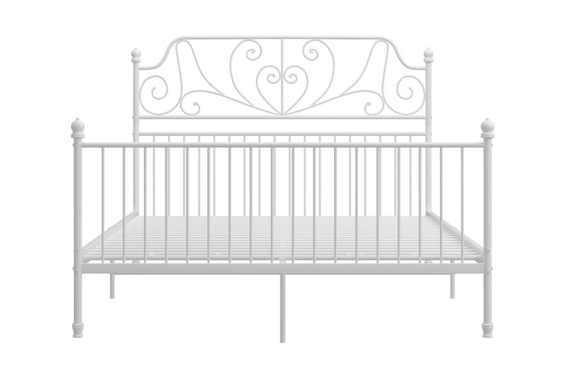 Sängram vit metall och plywood 140x200 cm - Vit - Möbler - Sovrum - Sängram & sängstomme