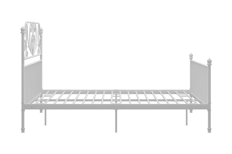 Sängram vit metall och plywood 140x200 cm - Vit - Möbler - Sovrum - Sängram & sängstomme