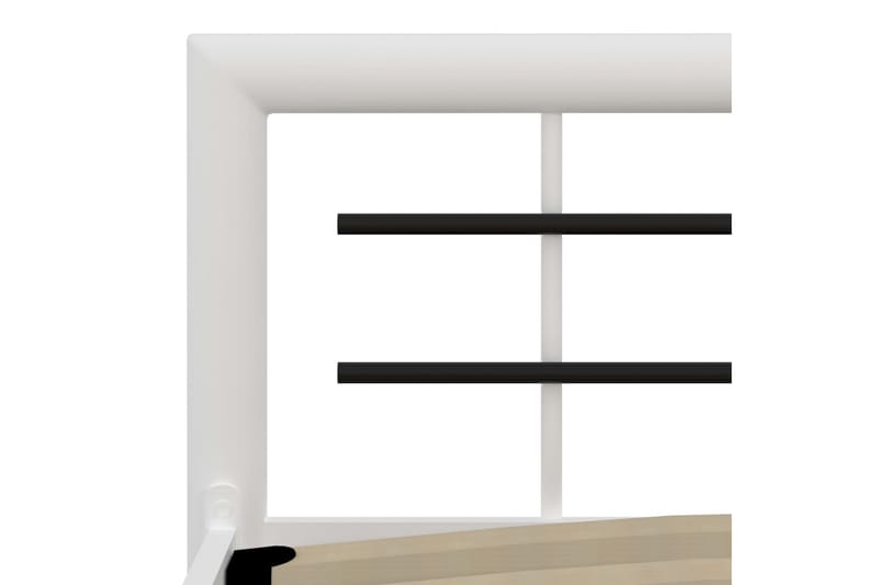 Sängram vit och svart metall 140x200 cm - Vit - Möbler - Sovrum - Sängram & sängstomme
