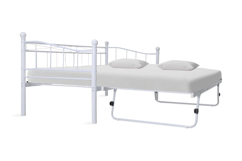Sängram vit stål 180x200/90x200 cm - Vit - Möbler - Sovrum - Sängram & sängstomme