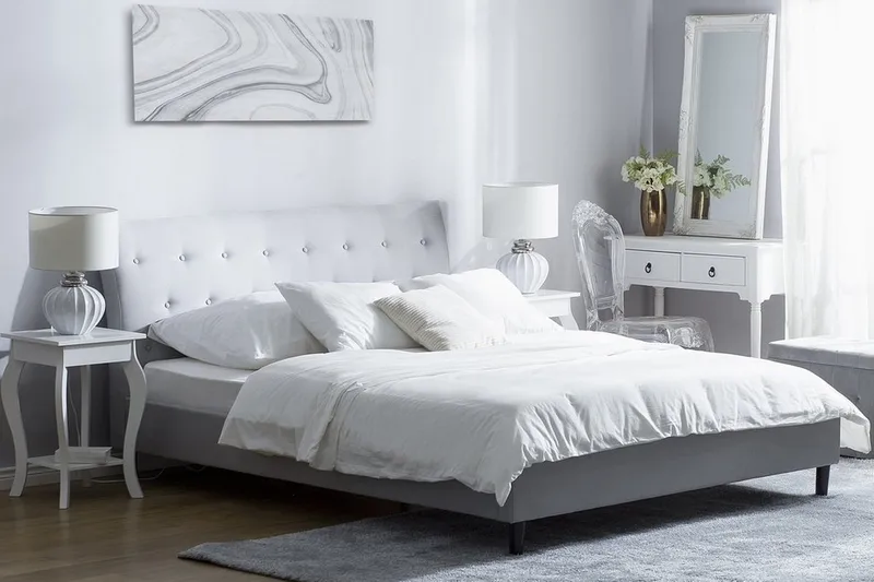 Saverne Dubbelsäng 140 200 cmGrå  Grå - Grå - Möbler - Sovrum - Sängram & sängstomme