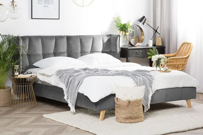 Senlis Dubbelsäng 160 200 cm Grå  Grå - Grå - Möbler - Sovrum - Sängram & sängstomme