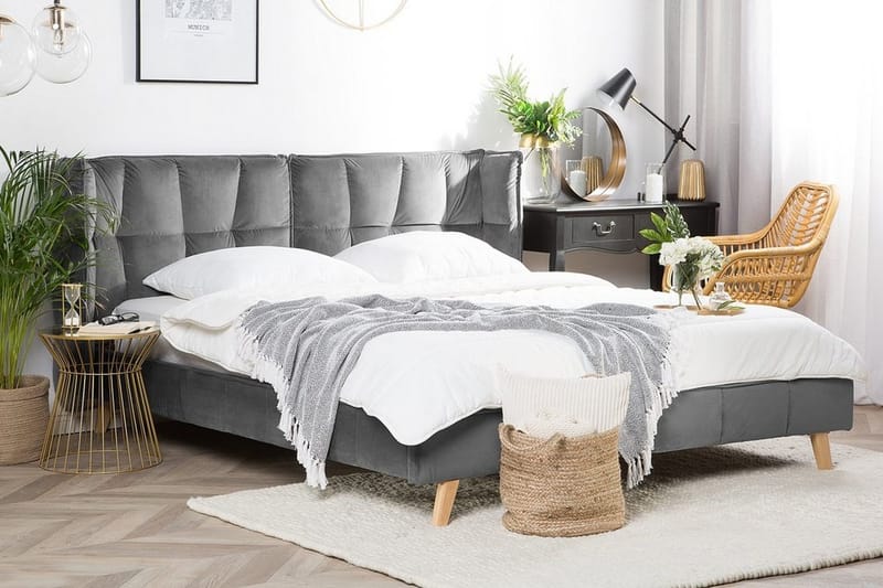 Senlis Dubbelsäng 160 200 cm Grå  Grå - Grå - Möbler - Sovrum - Sängram & sängstomme