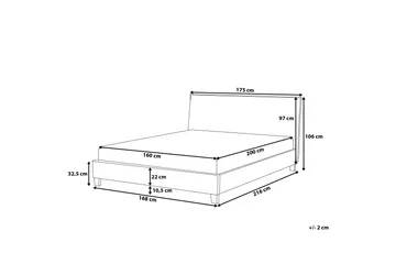 Sennez Dubbelsäng 160 200 cm - Grå - Möbler - Sovrum - Sängram & sängstomme