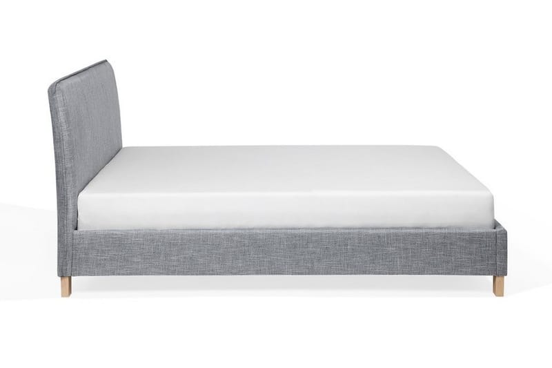 Sennez Komplett Sängpaket – Dubbelsäng 160x200 cm i Tyg med Sänggavel + Bäddmadrass - Grå - Möbler - Sovrum - Sängram & sängstomme