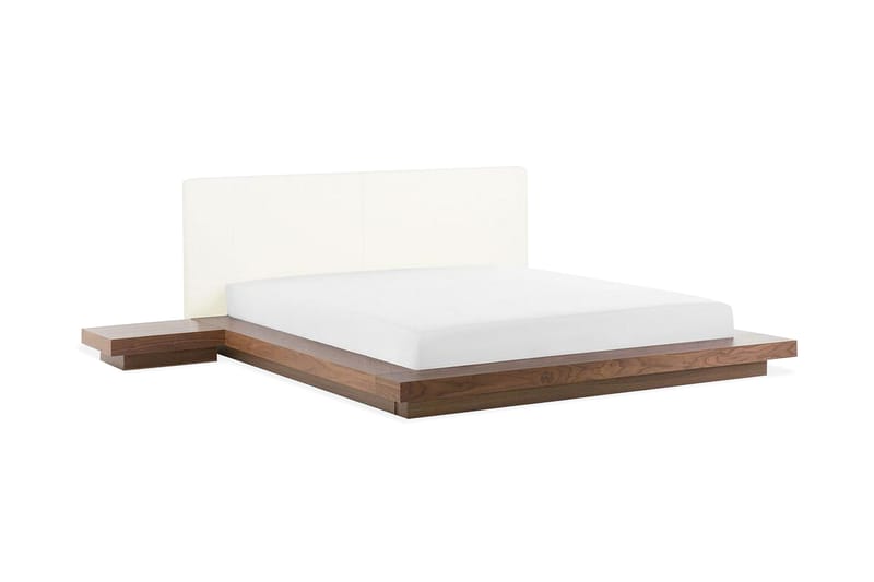 Silversmith Komplett Sängpaket – Dubbelsäng 160x200 cm i Tyg med Sänggavel + Bäddmadrass, Vit