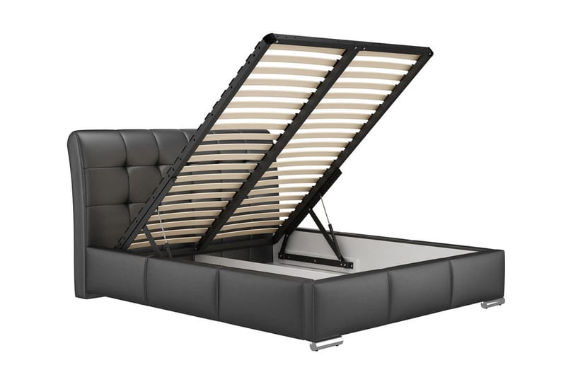 Stavanger Säng med Förvaring140x200 cm - Svart - Möbler - Sovrum - Sängram & sängstomme
