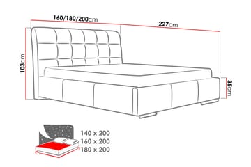Stavanger Säng med Förvaring180x200 Svart - Svart - Möbler - Sovrum - Sängram & sängstomme