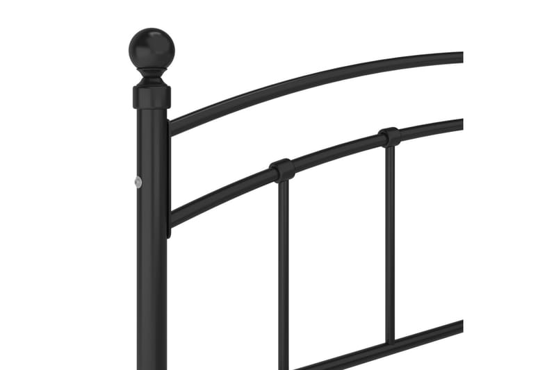 Sängram svart metall 140x200 cm - Svart - Möbler - Sovrum - Sängram & sängstomme