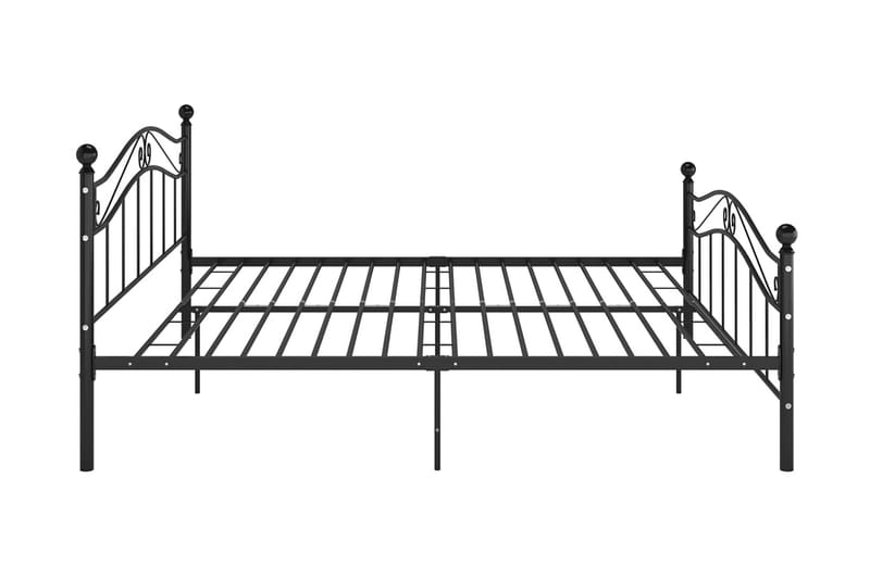 Sängram svart metall 160x200 cm - Svart - Sängram & sängstomme