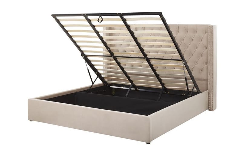 Tajueco Dubbelsäng 180x200 cm - Beige - Möbler - Sovrum - Sängram & sängstomme