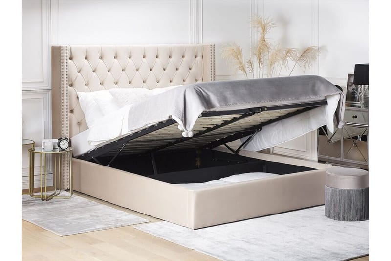 Tajueco Dubbelsäng 180x200 cm - Beige - Möbler - Sovrum - Sängram & sängstomme