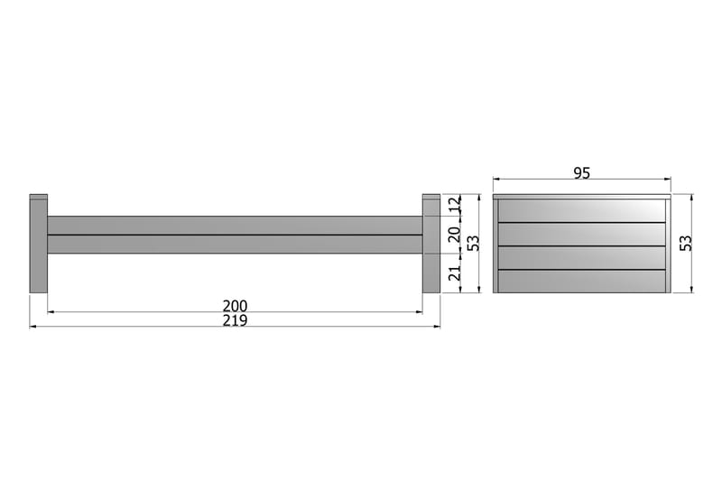 Tenney Sängram 90x200 - Ljusgrå Tall - Möbler - Sovrum - Sängram & sängstomme