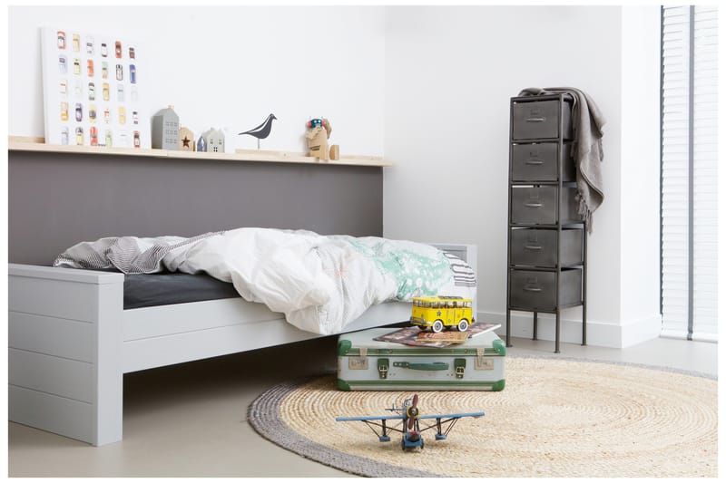 Tenney Sängram 90x200 - Ljusgrå Tall - Möbler - Sovrum - Sängram & sängstomme